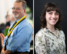 Dr. Mark Nunes (left) and Reagan Petto (right)